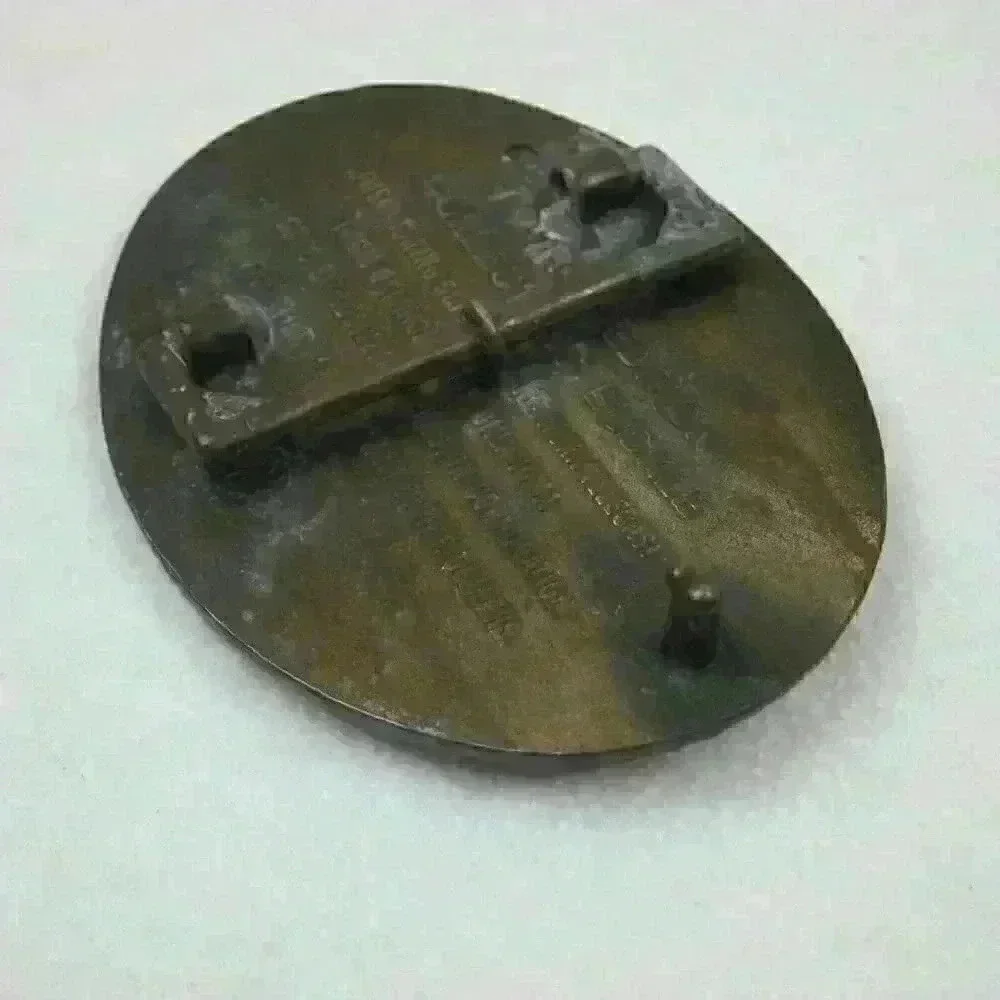 Vintage 1978 National Finals Rodeo Hesston Belt Buckle Brass tone Metal Oklahoma - Picture 10 of 12